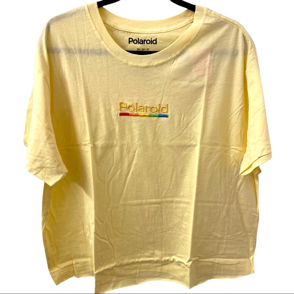 Polaroid Yellow Boxy Cropped T-Shirt - 2X